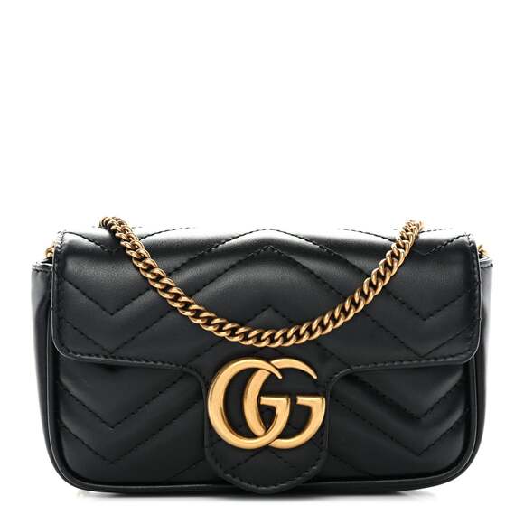 Gucci Calfskin Matelasse Super Mini Gg #234645G11B